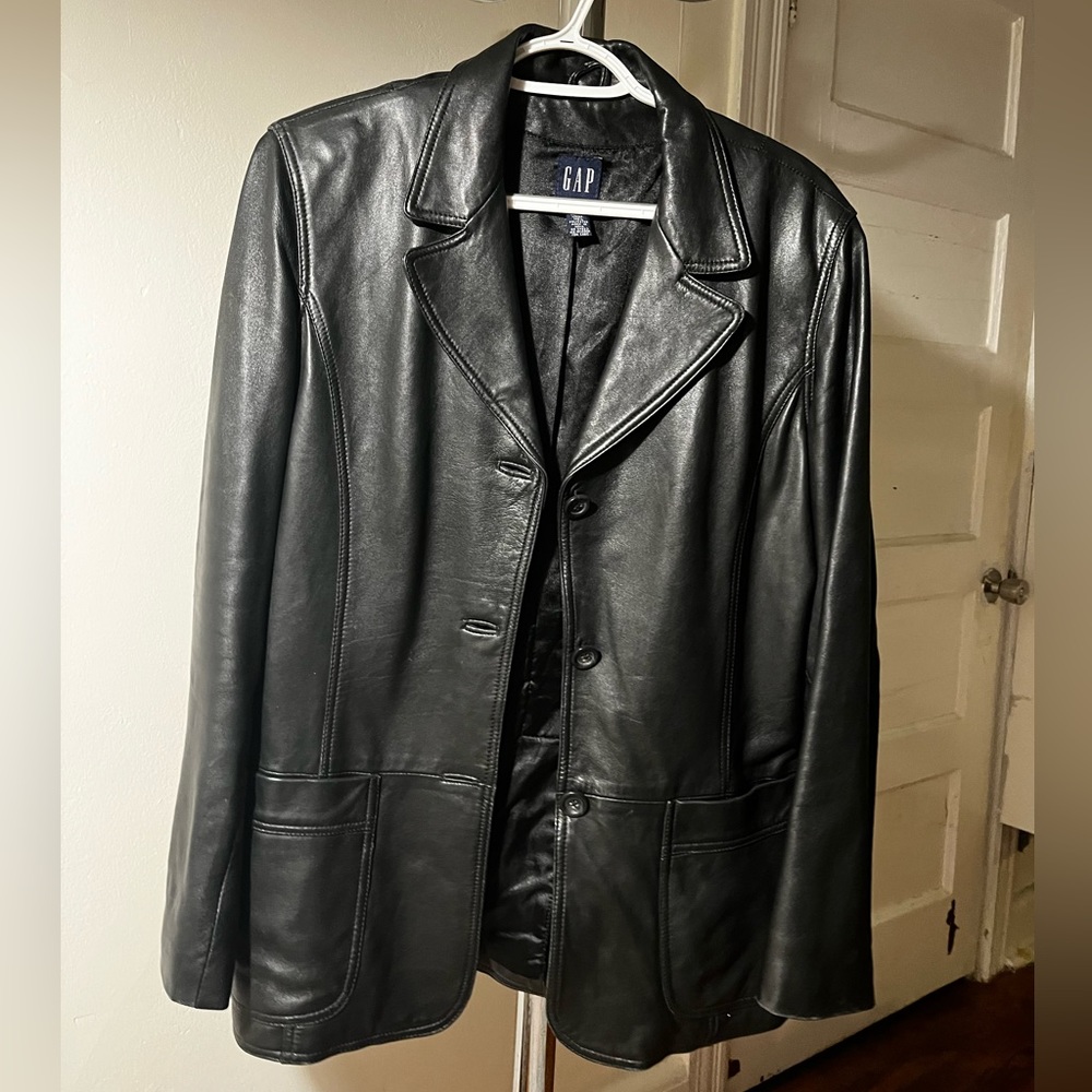 Vintage gap leather blazer